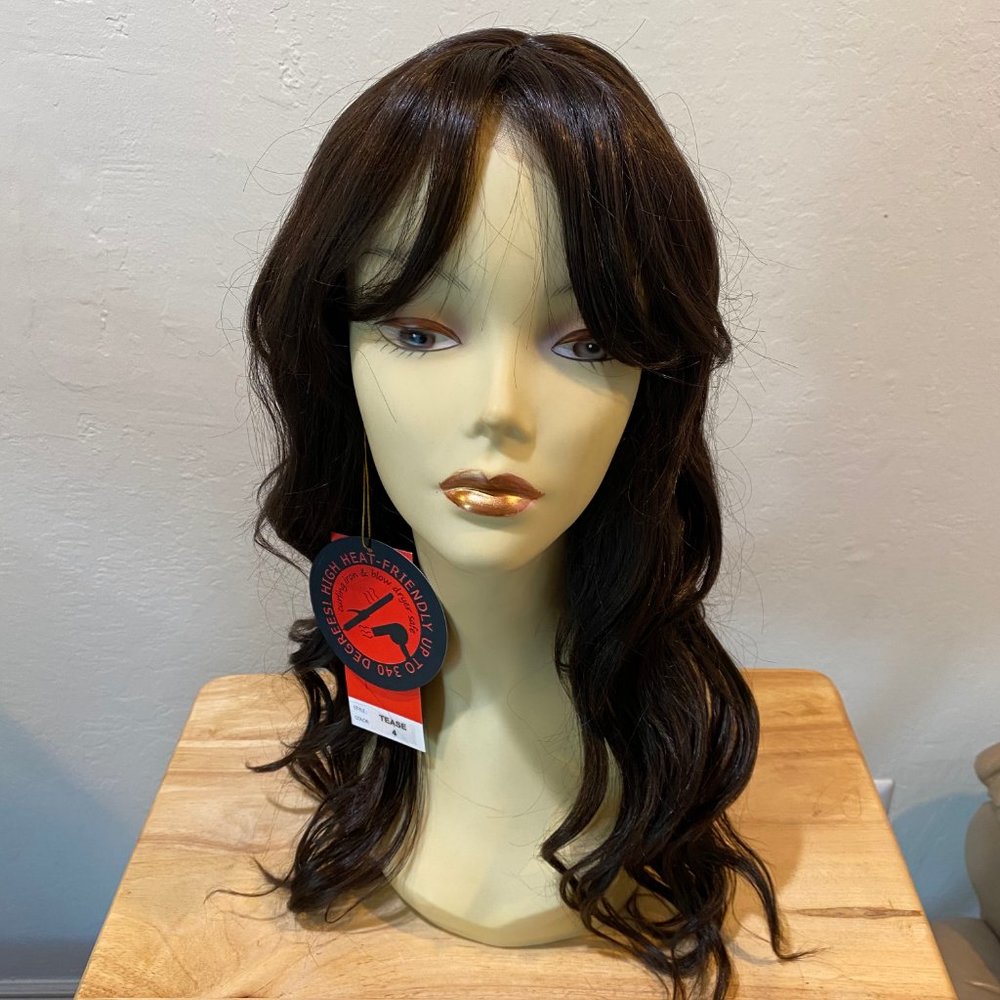 #76A SEPIA LACE TRIM WIG